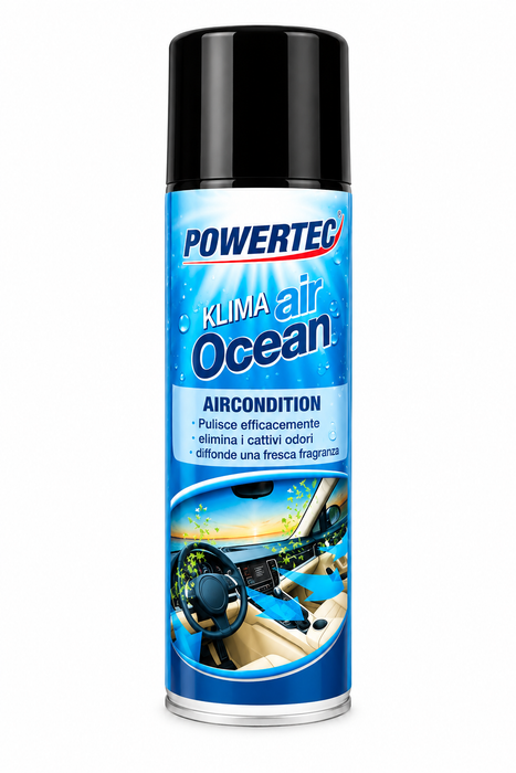 POWERTEC KLIMA AIR OCEAN - PULITORE E DEODORANTE PER IMPIANTI DI CLIMATIZZAZIONE 200ML
