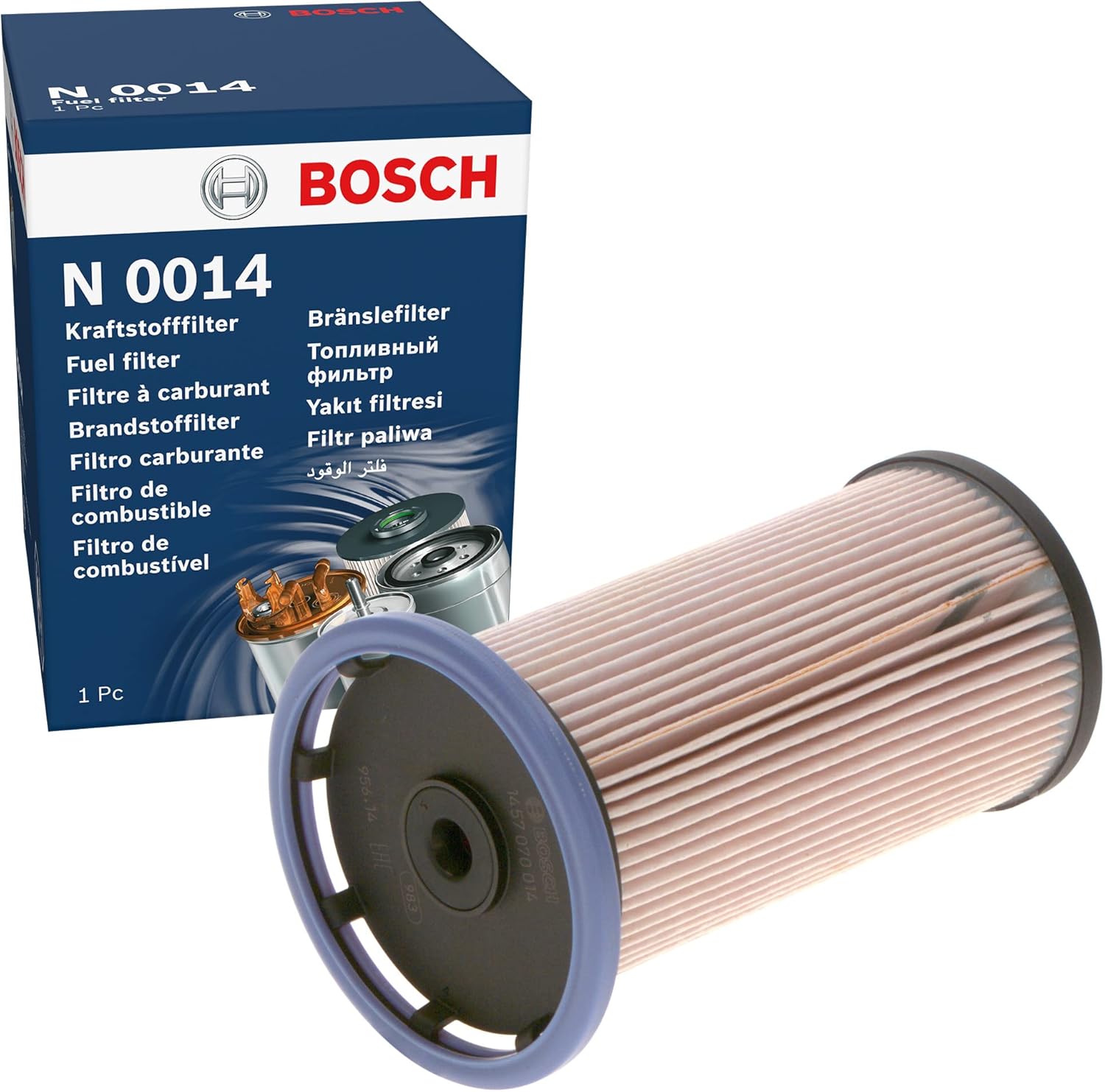 FILTRO CARBURANTE BOSCH 1457070014 - APPLICABILITA' VW,AUDI 1.6 TDI, 2.0 TDI 2012 IN POI