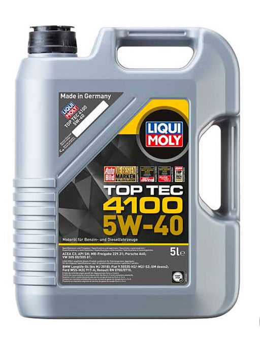 Olio motore Liqui Moly 5W-40 Top Tec 4100 5LT