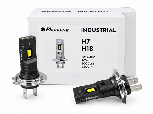 LAMPADE LED PHONOCAR INDUSTRIAL H7 / H18 – 20W – 2000 LUMEN – 6500K
