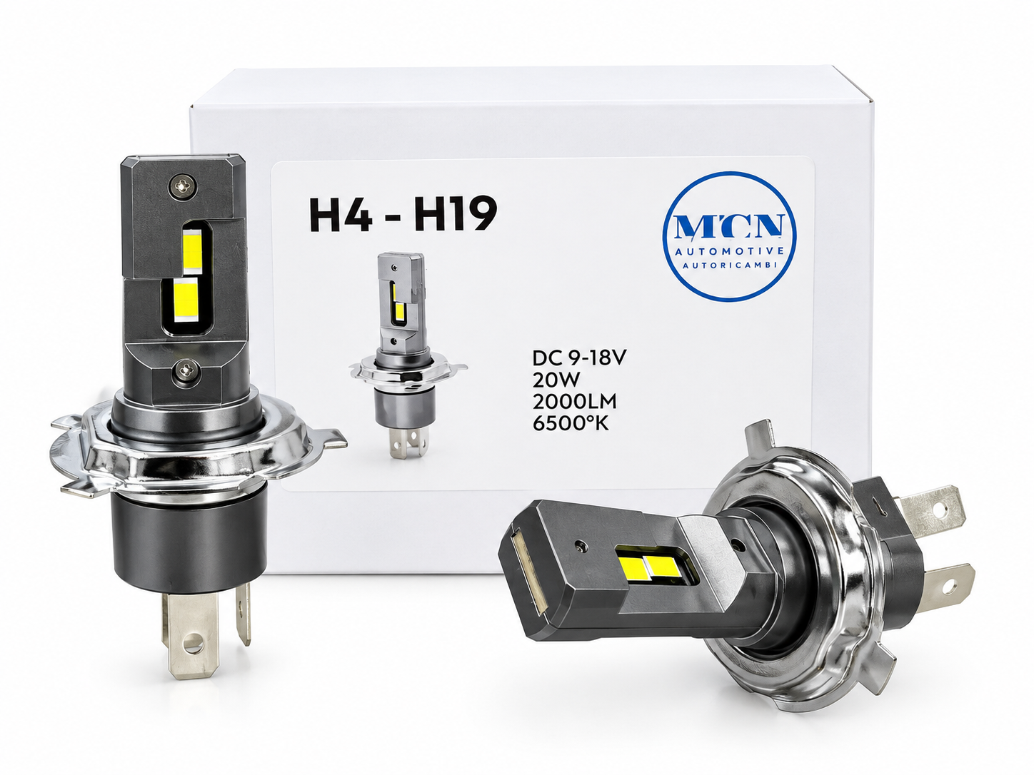 LAMPADE LED PHONOCAR H4 / H19 – 20W – 2000 LUMEN – 6500K