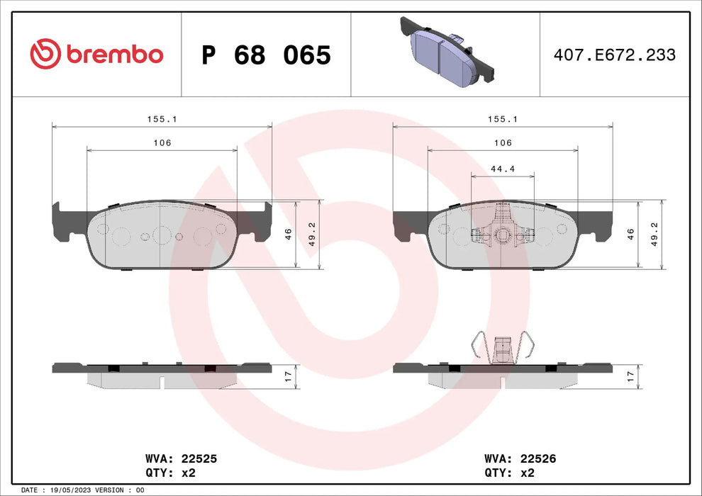 Pastiglia Brembo P 68 065 Prime Line