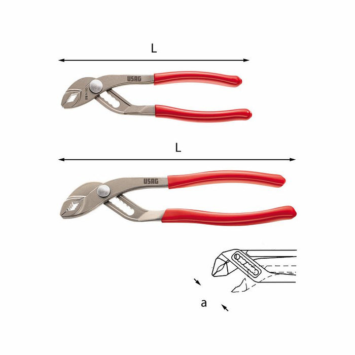 Pinza regolabile a cerniera sovrapposta Usag 178 N_250