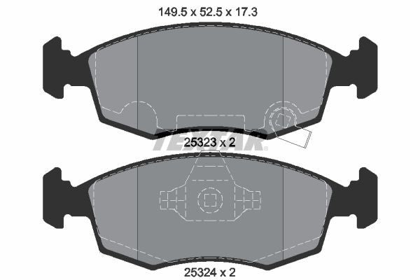 Pastiglia Textar 2532301 - Applicazione: Fiat Panda 312